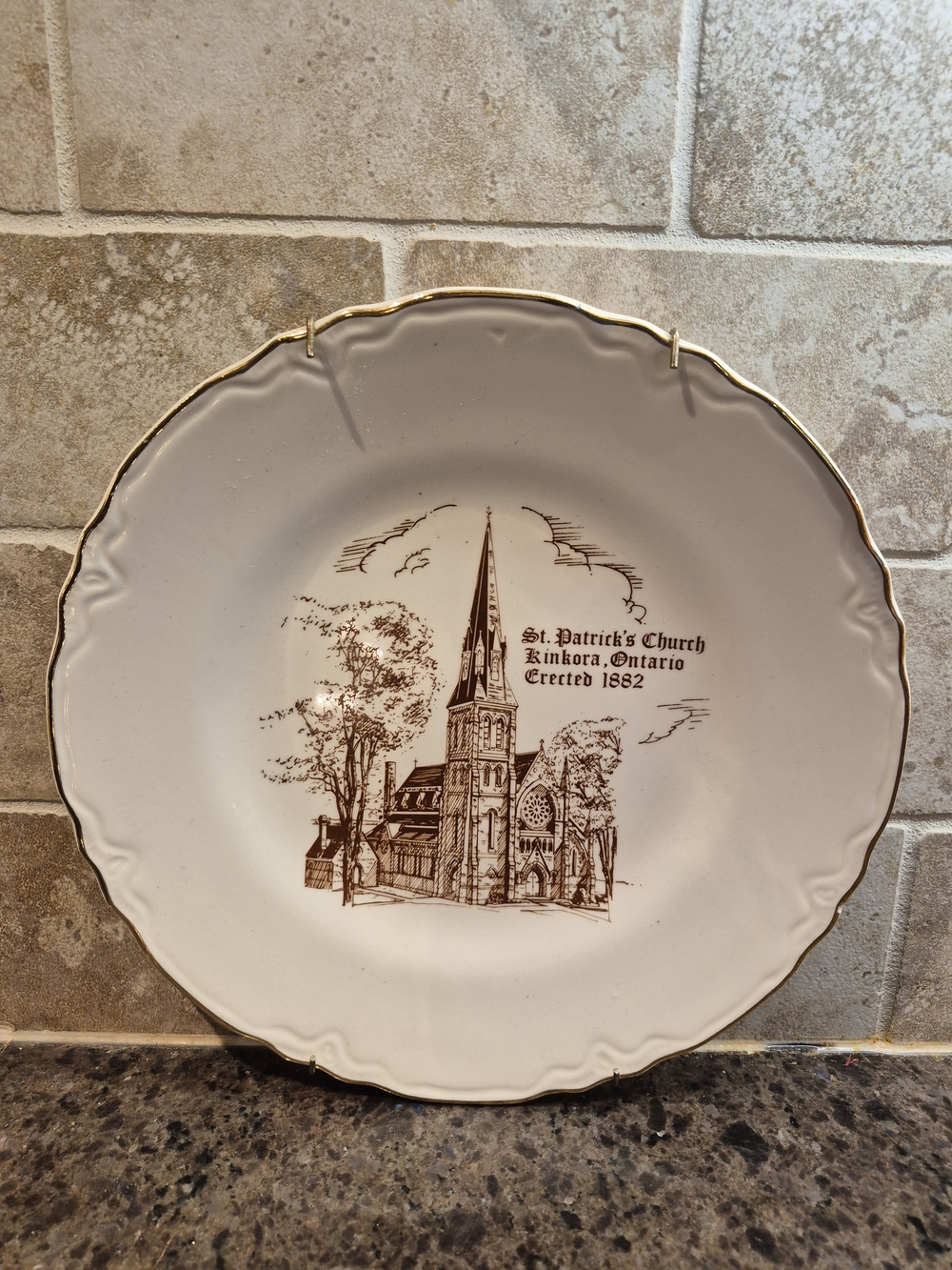 Commemorative Patrick's Church Ontario Canada 9 Inch Vintage Collector Plate